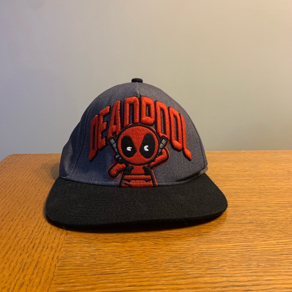 Deadpool Flat Brim Hat - Red and Black